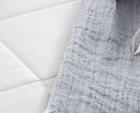 Mrs.Me home couture - coverlet Wave Aqua linen upcycled cotton detail1 web